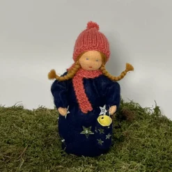 Laternenmädchen blau- Jahreszeitentisch - Blumenkind - Herbst