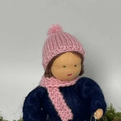 Laternenmädchen blau- Jahreszeitentisch - Blumenkind - Herbst