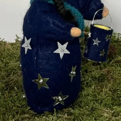 Laternenmädchen blau- Jahreszeitentisch - Blumenkind - Herbst