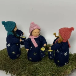 Laternenmädchen blau- Jahreszeitentisch - Blumenkind - Herbst