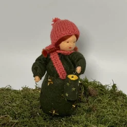 Laternenmädchen grün- Jahreszeitentisch - Blumenkind - Herbst