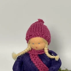 Laternenmädchen lila - Jahreszeitentisch - Blumenkind - Herbst