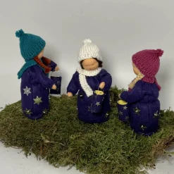 Laternenmädchen lila - Jahreszeitentisch - Blumenkind - Herbst