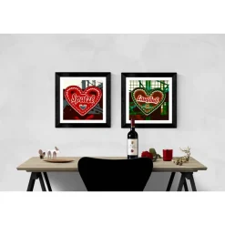 LAUSBUB Herz Grün Oktoberfest Lebkuchenherz Fotografie Pop Art Print Kunstdruck Geschenk für ihn // 13 x 13 cm // 20 x 20 cm // 30 x 30 cm