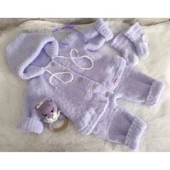 „Lavendeltraum – Zauberhaftes Baby-Set für kleine Prinzessinnen“ (Größe 62/68)