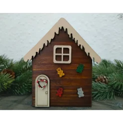 Lebkuchenhaus aus Holz / Wichtelhaus