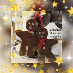 Lebkuchenmännchen handgefilzte Deko