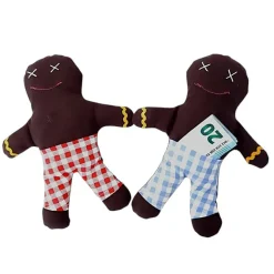 Lebkuchenmännchen mit befüllbaren Hosen in rot oder blau