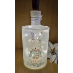 LED Flasche "Lass uns mit den Schneeflocken tanzen""