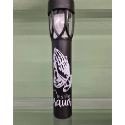 LED Solar Licht Trauer mit Spruch und Motiv - personalisiert