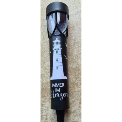 LED Solar Licht Trauer mit Spruch und Motiv - personalisiert