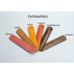 Lederetui für einen Kugelschreiber mit Gravur. Personalisiertes Stiftetui aus Leder. Leder Stifthülle mit Namen Gravur.G