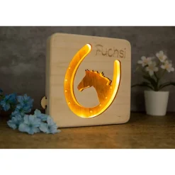 LED-Lampe Pferdekopf – Individuelle Lasergravur für Pferdefans