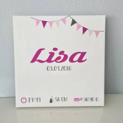 Leinwand mit Geburtsbild diverse Designs und Größen möglich