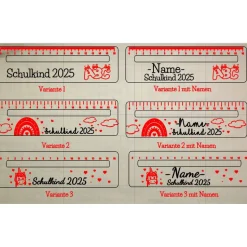 Lesehilfe * Lineal * Einschulung * Schulkind * Leselineal * Personalisiert
