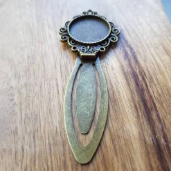 Lesezeichen Cabochon 20mm bronzefarbe mit eigenen Bild personalisiert für Booklover