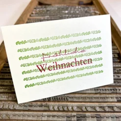 Letterpress Weihnachtskarte