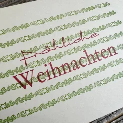 Letterpress Weihnachtskarte