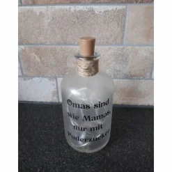 Leuchtflasche LED Oma Puderzucker