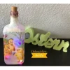 Leuchtflasche Ostern Dekoflasche upcycling  Unikat - Osterküken