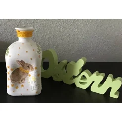 Leuchtflasche Ostern Dekoflasche upcycling  Unikat - Happy Easter Hase