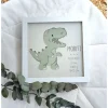 Leuchtrahmen Geschenk Geburt Baby Geburtsdaten Dinosaurier Dino