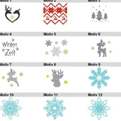 Lichtbeutel mit Winter-Motiven, verschiedene Designs, Tischdekoration, Dekoration, Lichtsack, Winterzeit, Mandala