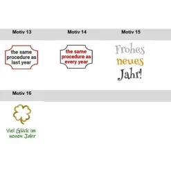 Lichtbeutel Silvester, verschiedene Designs, Neujahr, Happy New Year, Tischdekoration, Feuerwerk, New Years Eve, Glück,