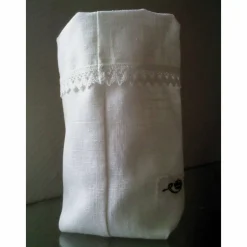 Lichtbeutel Utensilo Vasenhuse Ostern Mädchen mit Osterlamm GESTICKT Leinen.