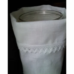 Lichtbeutel Utensilo Vasenhuse Ostern Mädchen mit Osterlamm GESTICKT Leinen.