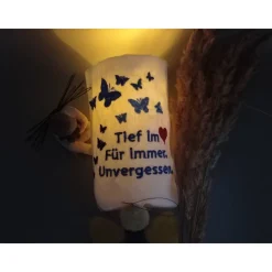 Lichtersäckchen, Trauerlicht, Erinnerungslicht - Tief im Herzen. Für immer. Unvergessen - Gedenklicht,