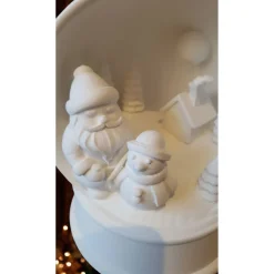 Lichterzauber im Winterwald: Exklusive 3D-gedruckte Schneekugel-Dekoration aus PLA – Nikolaus & Schneemann