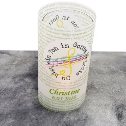 Lichthülle Dekoration zur Kommunion - Du bist ein Ton in Gottes Melodie