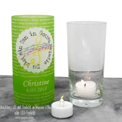 Lichthülle Dekoration zur Kommunion - Du bist ein Ton in Gottes Melodie -