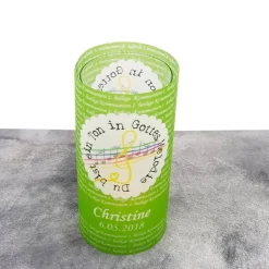 Lichthülle Dekoration zur Kommunion - Du bist ein Ton in Gottes Melodie -