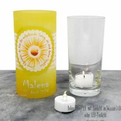 Lichthülle Kommunion Sonne gelb