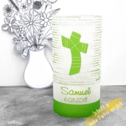 Lichthülle Konfirmation, Firmung oder Kommunion - Kreuz