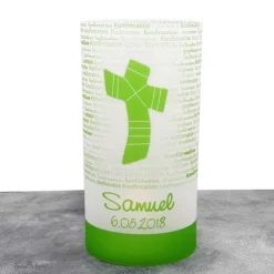 Lichthülle Konfirmation, Firmung oder Kommunion - Kreuz