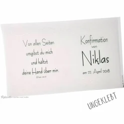 Lichthülle Konfirmation, Kommunion oder Firmung mit individuellem Spruch
