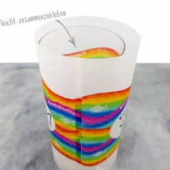 Lichthülle zur Kommunion Regenbogen Fisch