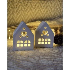 Lichthäuser  – romantische Teelichthalter in Weiß für gemütliche Deko