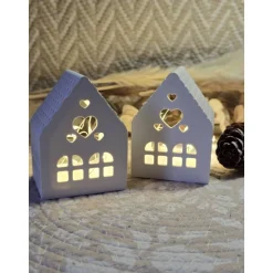 Lichthäuser  – romantische Teelichthalter in Weiß für gemütliche Deko