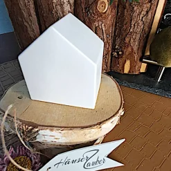 Lichthäuser Weiß Modern Nordisch – Handgemachte Keramik Deko Häuser in 5 Varianten