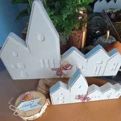 Lichthäuser weiß modern nordisch in div. Formen & Größen skandinavische Wohn-Deko handgemacht Auswahl aus 5 Typen