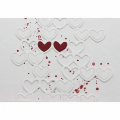 Liebeskarte zum Valentinstag – Handgemachte Grußkarte für deinen Herzensmensch, A6, mit Herzen