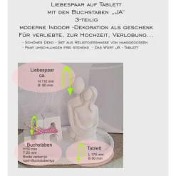 Liebespaar Brautpaar auf Tablett | Geschenk für Paare | Hochzeitsgeschenk | Scandi Style | moderne Raysin Deko weiß