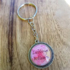 Lieblingskollegin Schlüsselanhänger rot Orange silberfarbe Weihnachtsgeschenk