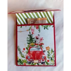 Liftkarte, Geldgeschenkverpackung, Geldscheinverpackung, Gutscheinverpackung für Weihnachten