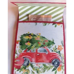 Liftkarte, Geldgeschenkverpackung, Geldscheinverpackung, Gutscheinverpackung für Weihnachten