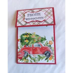 Liftkarte, Geldgeschenkverpackung, Geldscheinverpackung, Gutscheinverpackung für Weihnachten